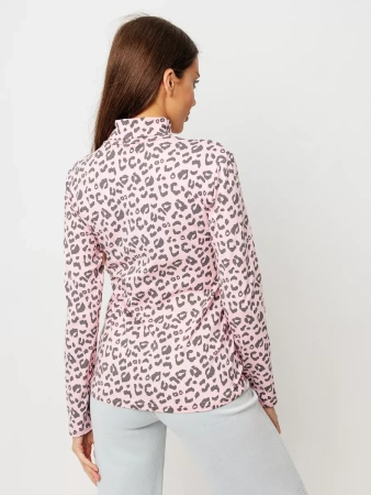 Водолазка женская облегающий лонгслив с принтом ДК572