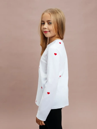 Лонгслив для девочки блузка с принтом