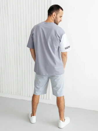 Футболка мужская спортивная с принтом хлопок