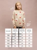 Свитшот для девочки нарядный с принтом сердечки