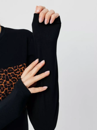 Платье женское трикотажное с длинным рукавом