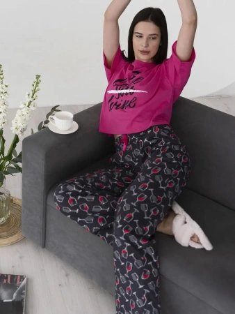 Пижама с штанами брючная большие размеры