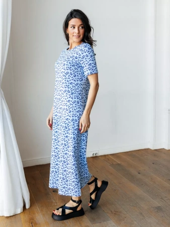 Платье женкое домашнее леопардовое больших размеров ПЛК609