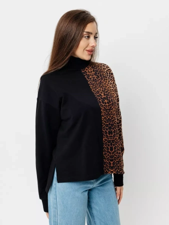 Кофта с горлом оверсайз большого размера нарядный