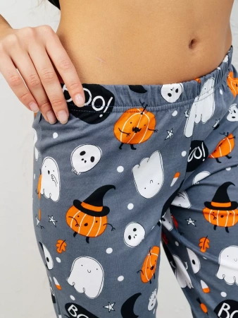 Пижама женская с брюками домашний костюм хлопок