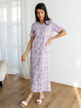 Платье женкое домашнее длинное больших размеров ПЛК609