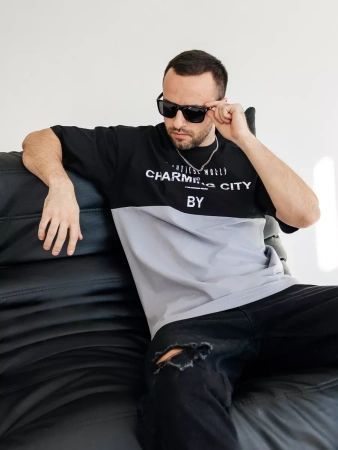 Футболка мужская базовая хлопок с принтом