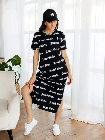 Платье футболка женкое трикотажное больших размеров ПЛК609