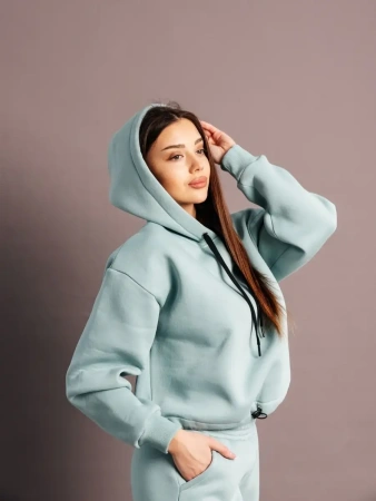 Спортивный костюм с начесом оверсайз кроя зимний