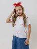Футболка для девочки летняя с принтом хлопок
