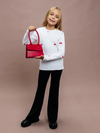 Лонгслив для девочки школьная блузка