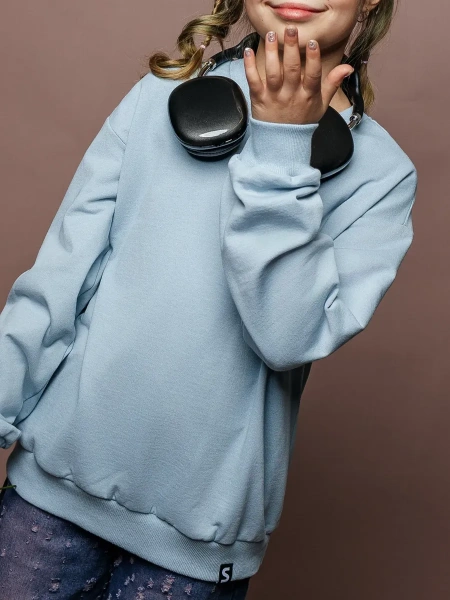 Свитшот школьный оверсайз базовый детский