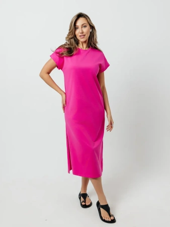 Платье женское летнее трикотажное больших размеров длинное