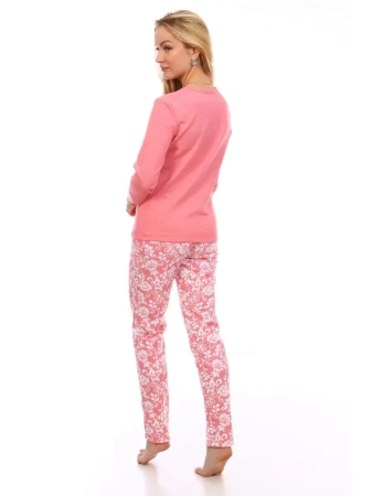 Трикотажный костюм женский домашний брючный