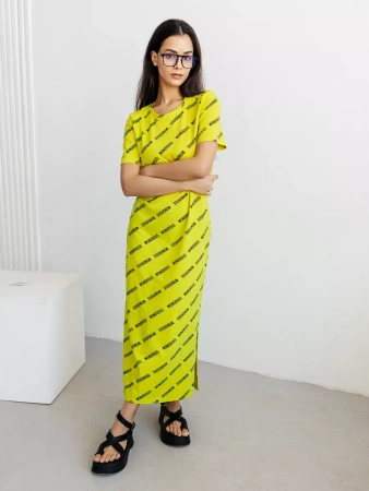 Платье женское трикотажное больших размеров длинное ПЛК609