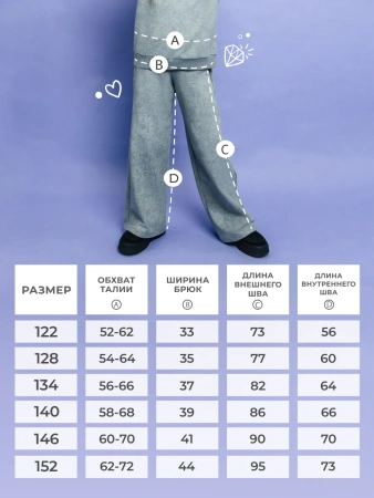 Брюки на девочку палаццо варенка