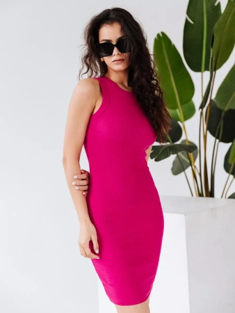 Платье женское в рубчик