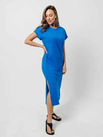 Платье женское летнее трикотажное больших размеров длинное