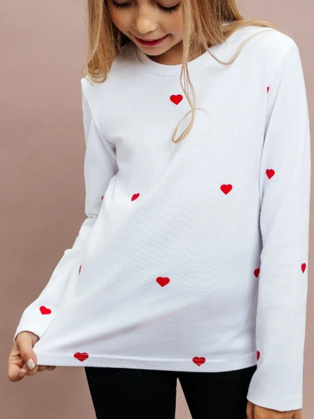 Лонгслив для девочки блузка с принтом