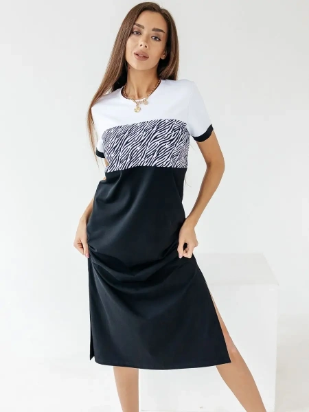 Платье женское трикотажное больших размеров миди ПЛК569