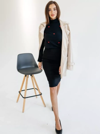 Водолазка женская облегающий лонгслив с принтом ДК572