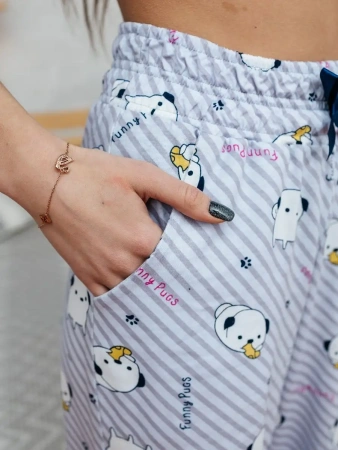 Пижама женская с штанами брючная большие размеры