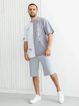 Футболка мужская спортивная с принтом хлопок