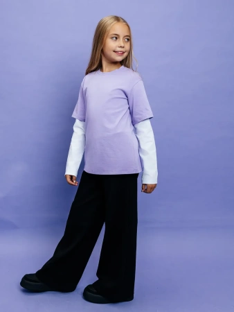 Лонгслив для девочки кофта двойной рукав