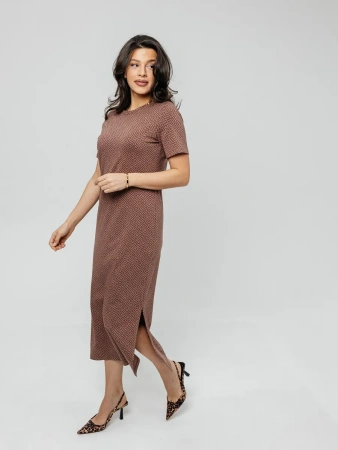 Платье женское трикотажное больших размеров длинное ПЛК609