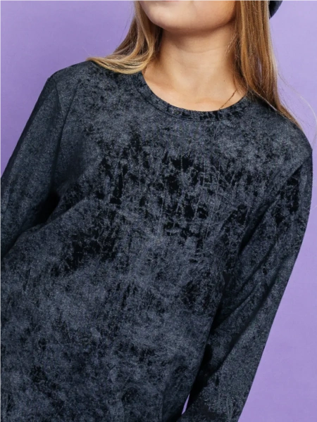 Лонгслив для девочки подростка черный варенка