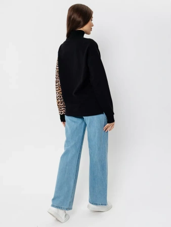 Кофта с горлом оверсайз большого размера нарядный