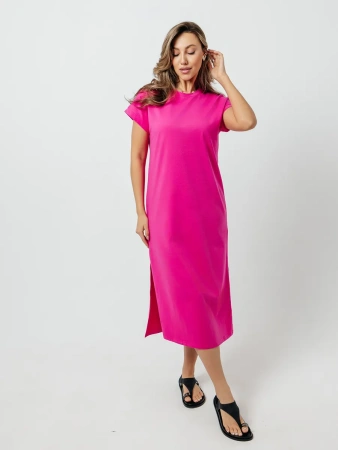 Платье женское летнее трикотажное больших размеров длинное