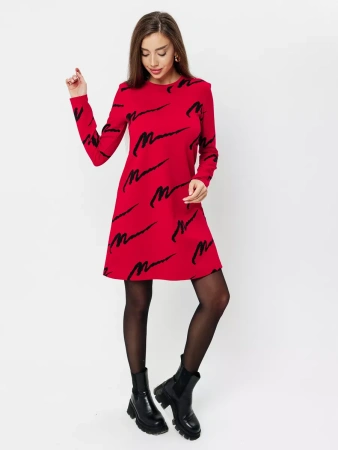 Платье женское трикотажное больших размеров трапеция ПЛИ577