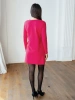 Платье розовое женское трикотажное повседневное ПЛМ607