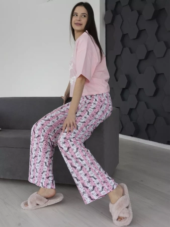 Пижама с штанами брючная большие размеры