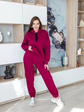 Спортивный костюм с начесом оверсайз кроя зимний