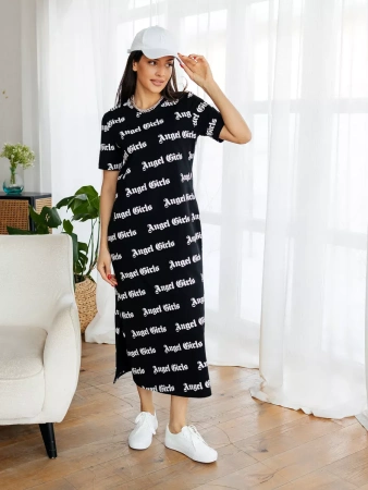 Платье футболка женкое трикотажное больших размеров ПЛК609