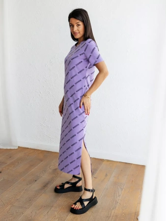 Платье футболка женское с принтом больших размеров ПЛК609