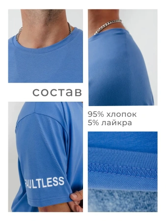 Футболка базовая оверсайз с принтом хлопок летняя