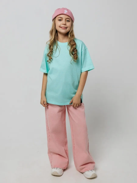 Футболка для девочки с принтом хлопок летняя пляжная