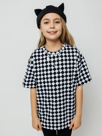 Футболка для девочки с принтом оверсайз