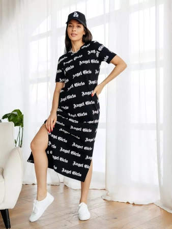 Платье футболка женкое трикотажное больших размеров ПЛК609