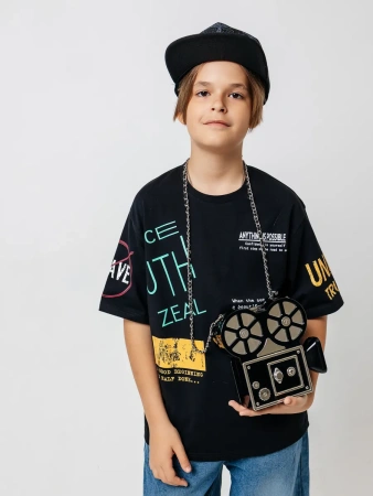 Футболка для мальчика оверсайз с принтом