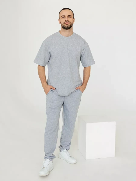 Домашний костюм мужской с брюками трикотажный хлопок