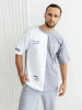 Футболка мужская спортивная с принтом хлопок