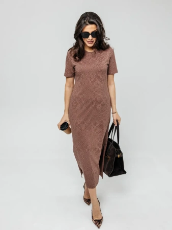 Платье женское трикотажное больших размеров длинное ПЛК609