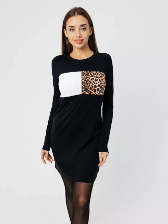 Платье женское трикотажное с длинным рукавом