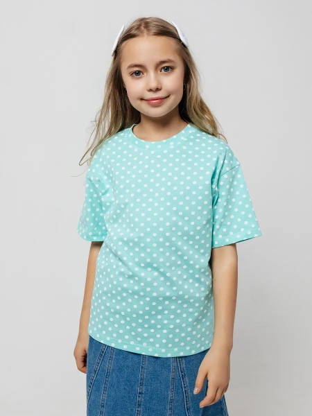 Футболка для девочки с принтом хлопок летняя пляжная