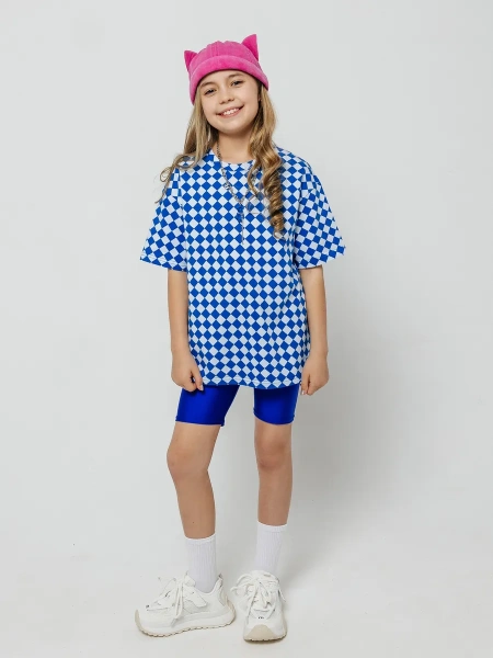 Футболка для девочки с принтом оверсайз