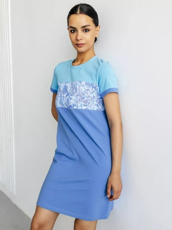 Платье домашнее женское больших размеров прямое повседневное